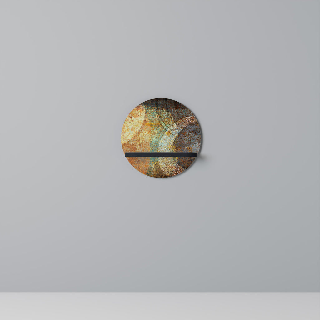 ANTIQUE AURA Prateleira Redonda Decorativa em Acabamento Preto