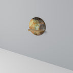 ANTIQUE AURA Prateleira Redonda Decorativa em Efeito Carvalho