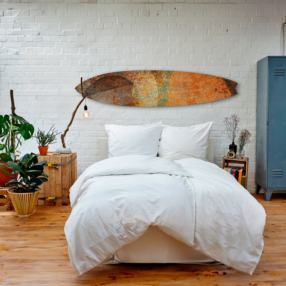 ANTIQUE AURA Painel Decorativo Prancha de Surf