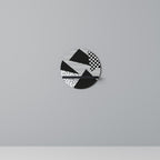 GEMOETRIC MONOCHROME Prateleira Redonda Decorativa em Acabamento Preto
