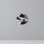 GEMOETRIC MONOCHROME Prateleira Redonda Decorativa em Efeito Carvalho