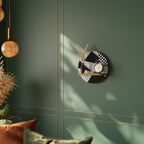 GEMOETRIC MONOCHROME Prateleira Redonda Decorativa em Efeito Carvalho