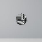 LATTICE LINES Prateleira Oval Decorativa em Acabamento Preto