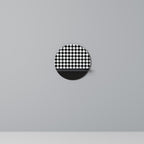 GRID GEOMETRY Prateleira Redonda Decorativa em Acabamento Preto