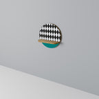 ANGULAR AESTHETIC Round Art Shelf In Oak Effect