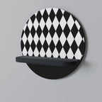 EDGY SERENADE Prateleira Redonda Decorativa em Acabamento Preto