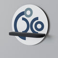 ORB DESIGN Prateleira Redonda Decorativa em Acabamento Preto