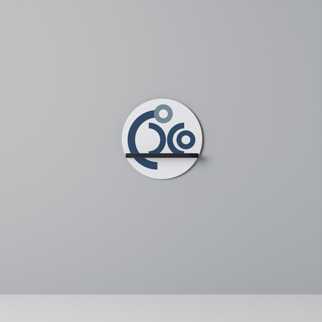 ORB DESIGN Prateleira Redonda Decorativa em Acabamento Preto