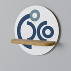 ORB DESIGN Prateleira Redonda Decorativa em Efeito Carvalho