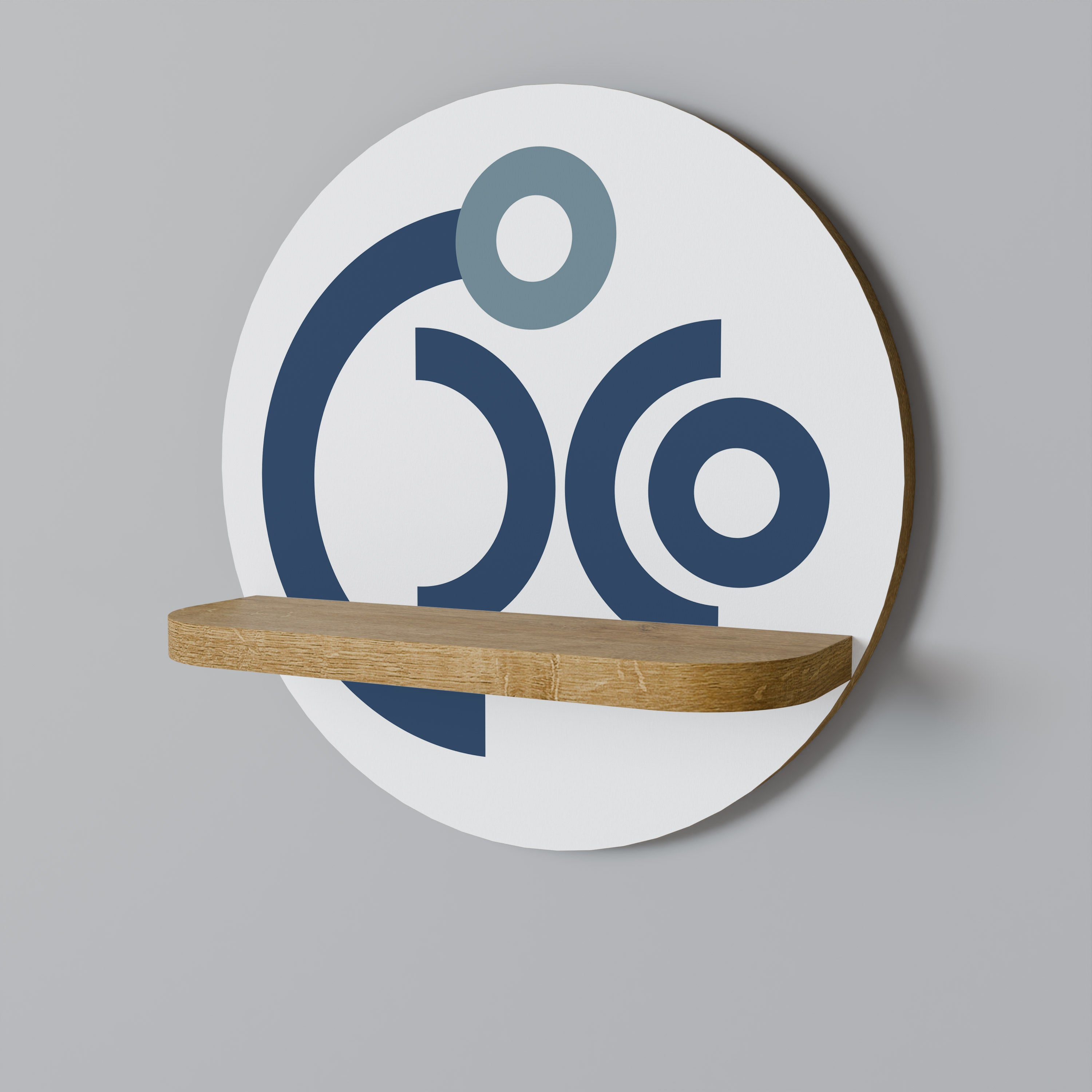 ORB DESIGN Prateleira Redonda Decorativa em Efeito Carvalho