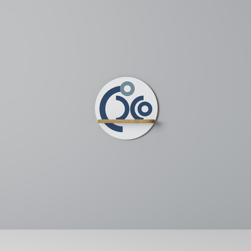 ORB DESIGN Prateleira Redonda Decorativa em Efeito Carvalho