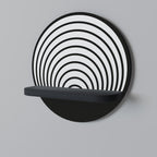 WHISPERING ROUNDS Prateleira Redonda Decorativa em Acabamento Preto