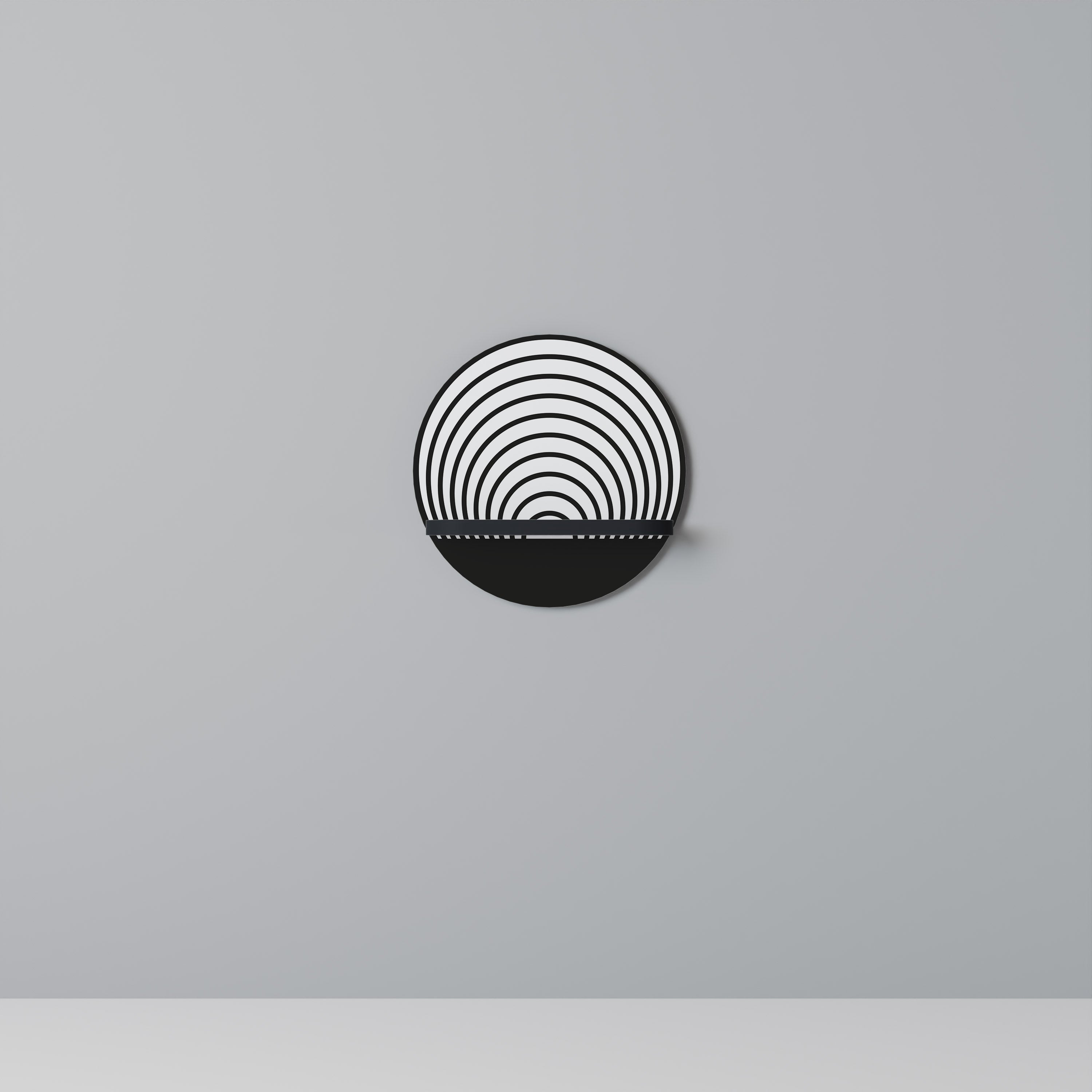 WHISPERING ROUNDS Prateleira Redonda Decorativa em Acabamento Preto