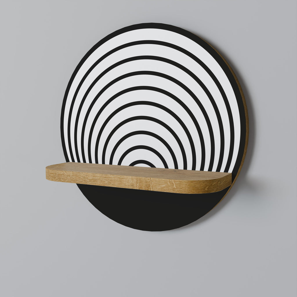 WHISPERING ROUNDS Prateleira Redonda Decorativa em Efeito Carvalho