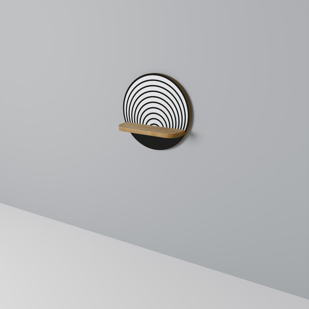 WHISPERING ROUNDS Prateleira Redonda Decorativa em Efeito Carvalho