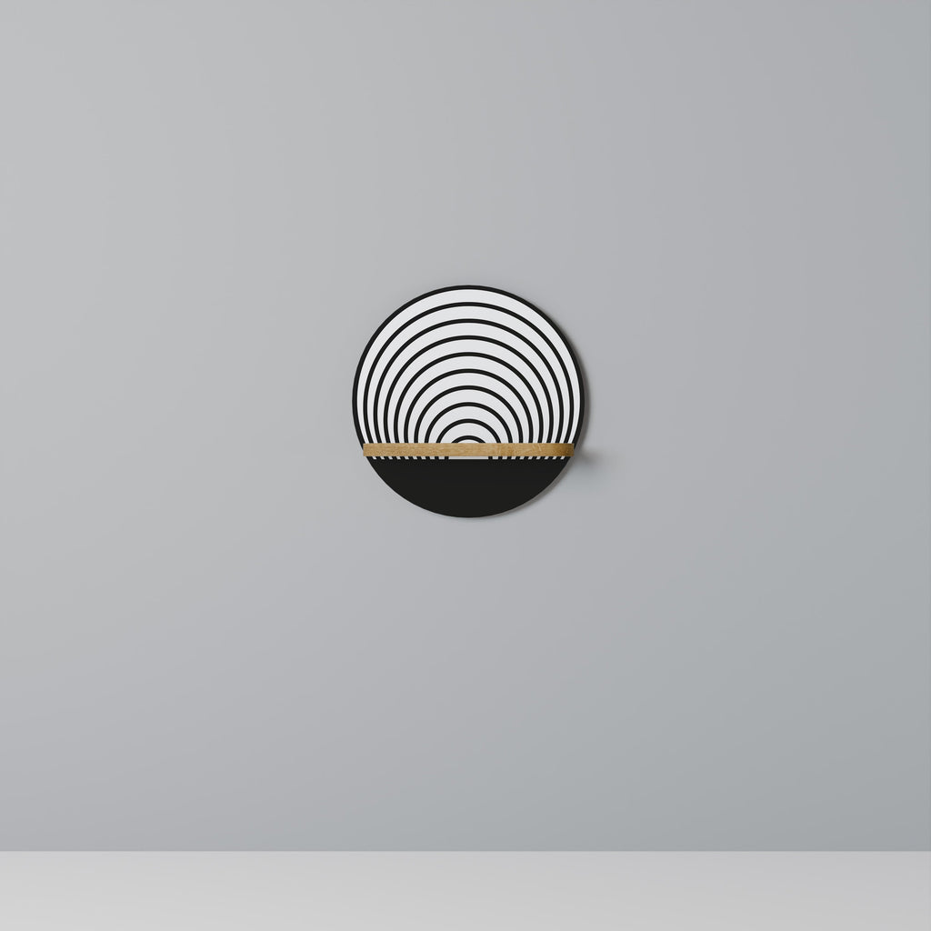 WHISPERING ROUNDS Prateleira Redonda Decorativa em Efeito Carvalho