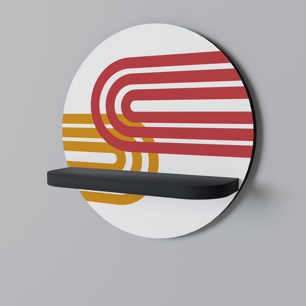 CIRCLELINE DECOR Prateleira Redonda Decorativa em Acabamento Preto