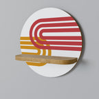 CIRCLELINE DECOR Prateleira Redonda Decorativa em Efeito Carvalho