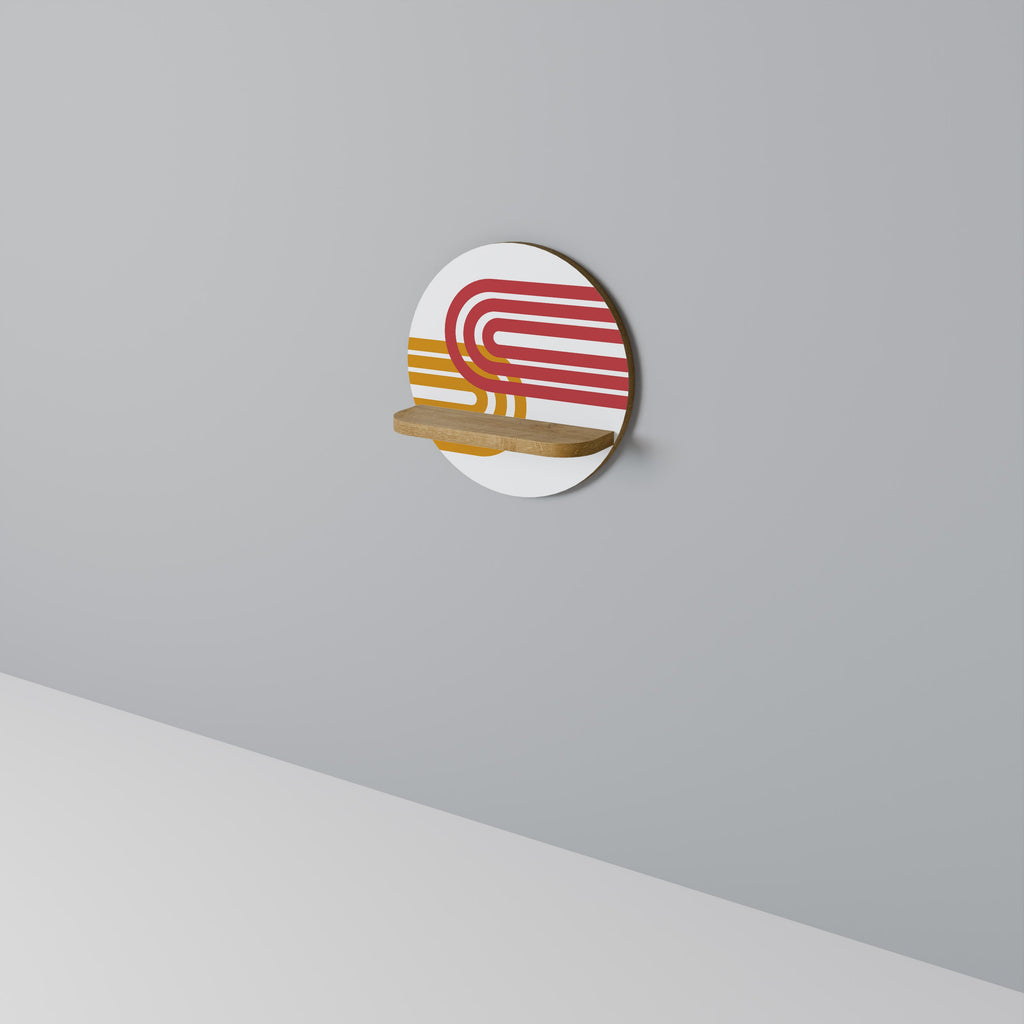 CIRCLELINE DECOR Prateleira Redonda Decorativa em Efeito Carvalho