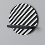 PARAGON PATTERNS Round Art Shelf In Black Finish