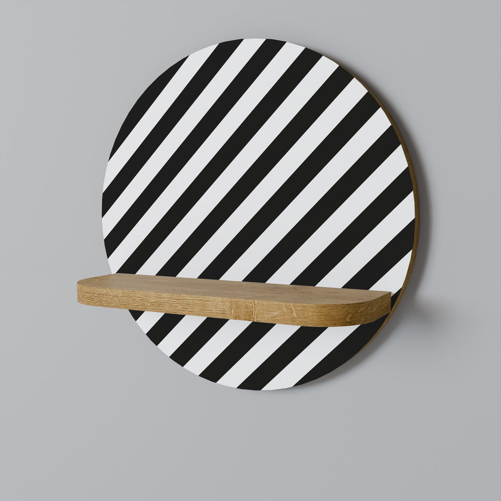 PARAGON PATTERNS Prateleira Redonda Decorativa em Efeito Carvalho