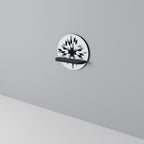 MOONLIT MOSAIC Round Art Shelf In Black Finish