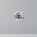 MOONLIT MOSAIC Round Art Shelf In Black Finish