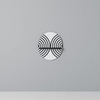 MIDNIGHT MELODIES Prateleira Oval Decorativa em Acabamento Preto