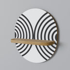 MIDNIGHT MELODIES Prateleira Oval Decorativa em Efeito Carvalho