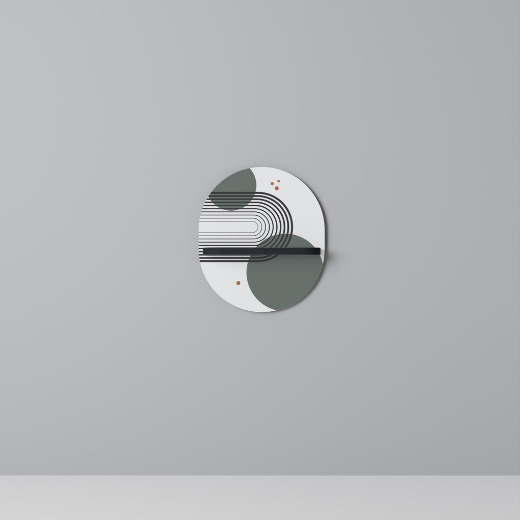 ORBITAL DECOR Prateleira Oval Decorativa em Acabamento Preto