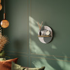 ORBITAL DECOR Prateleira Oval Decorativa em Efeito Carvalho