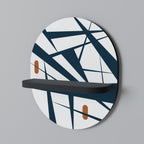 SHADOW SYMPHONY Prateleira Oval Decorativa em Acabamento Preto