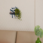 SHADOW SYMPHONY Prateleira Oval Decorativa em Acabamento Preto