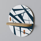 SHADOW SYMPHONY Prateleira Oval Decorativa em Efeito Carvalho