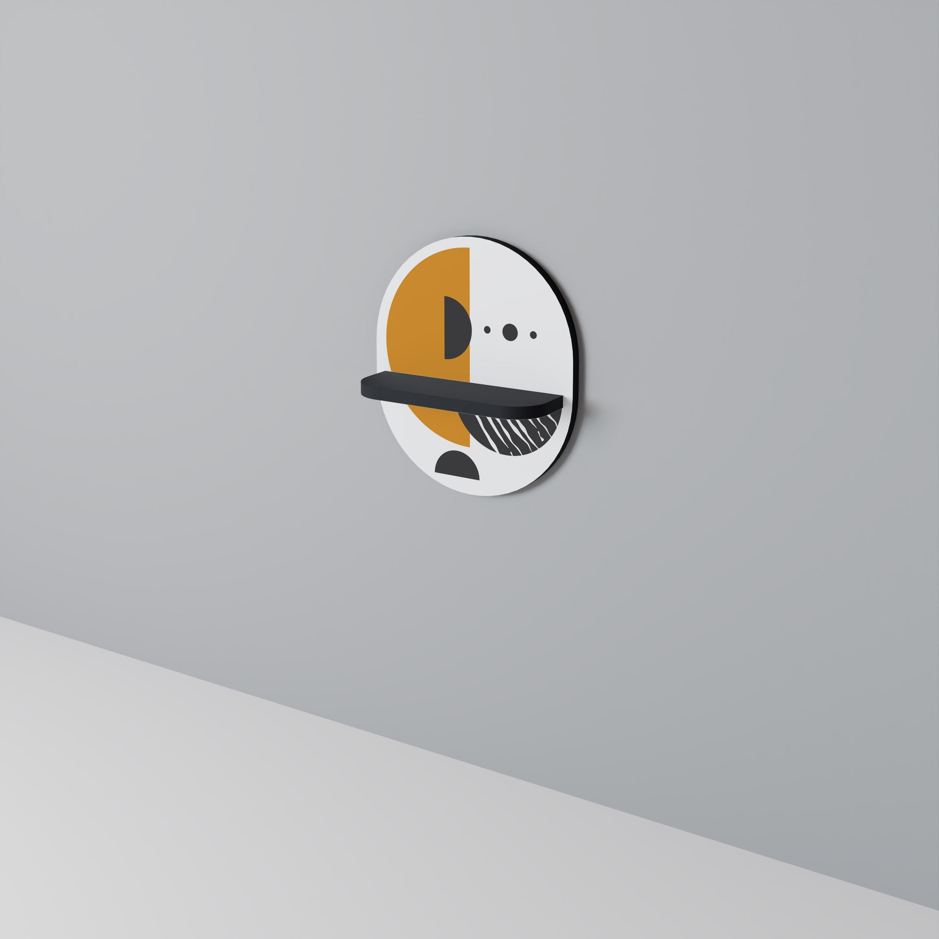 MOONLIT EUPHORIA Prateleira Oval Decorativa em Acabamento Preto