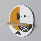 MOONLIT EUPHORIA Oval Art Shelf In Oak Effect