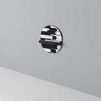 ACHROMATIC CONTRAST Prateleira Oval Decorativa em Acabamento Preto