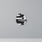 ACHROMATIC CONTRAST Prateleira Oval Decorativa em Acabamento Preto