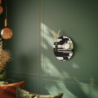 ACHROMATIC CONTRAST Prateleira Oval Decorativa em Acabamento Preto