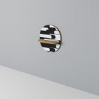 ACHROMATIC CONTRAST Prateleira Oval Decorativa em Efeito Carvalho