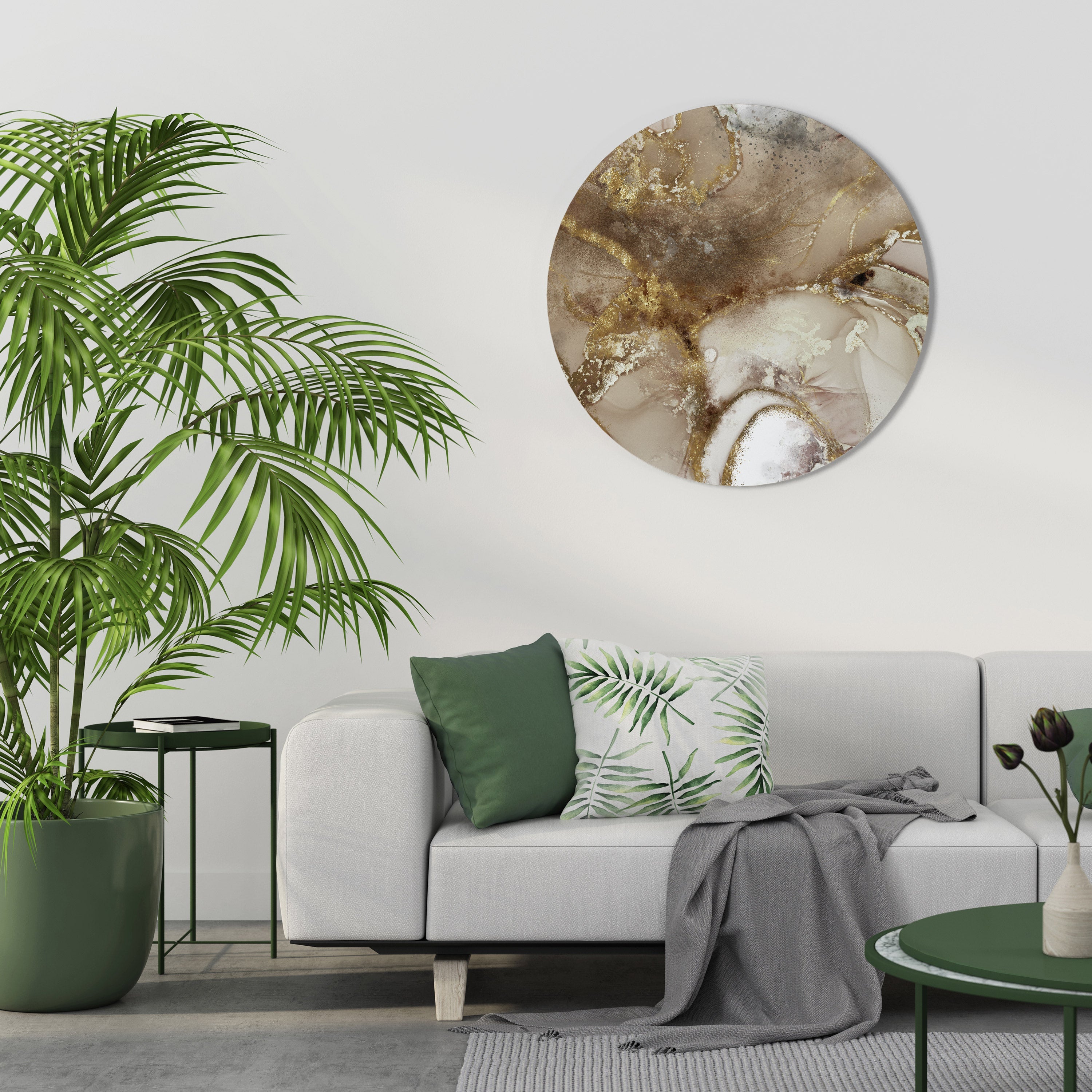 CALMING STREAMS Round Wall Art