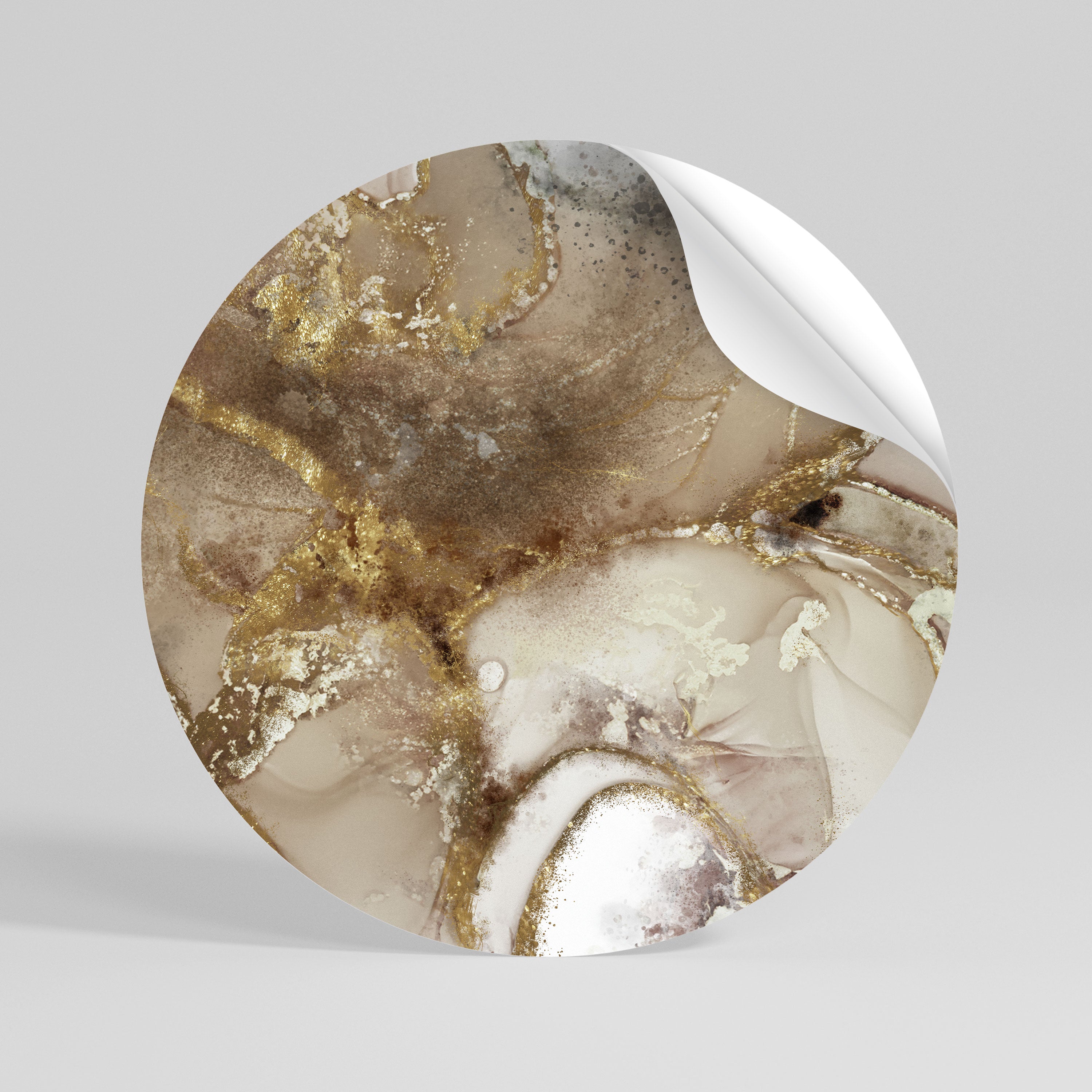 CALMING STREAMS - Autocolante Redondo Removível