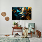 GOLDEN SERENITY Poster Horizontal Autocolante