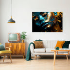 GOLDEN SERENITY Poster Horizontal Autocolante