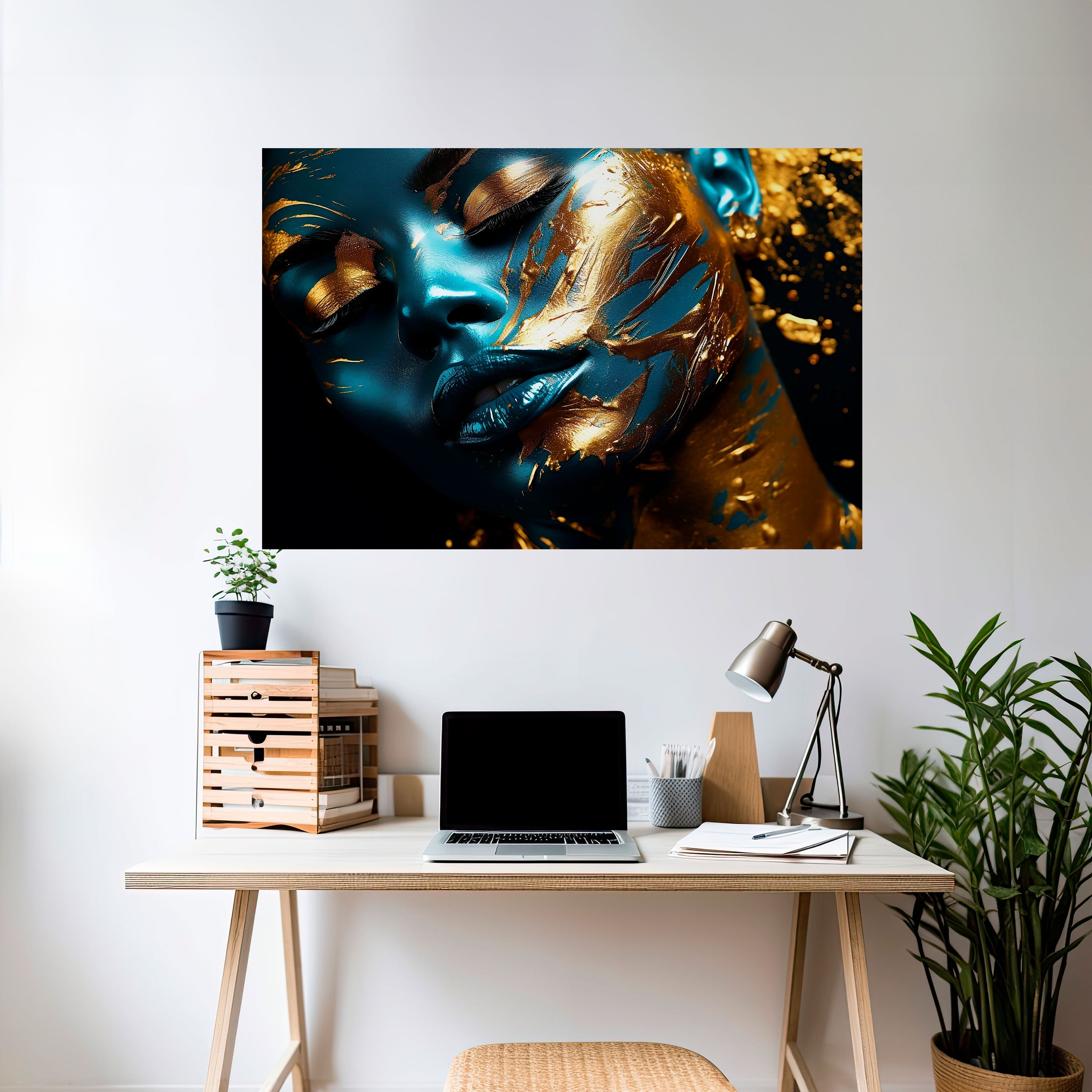 GOLDEN SERENITY Poster Horizontal Autocolante