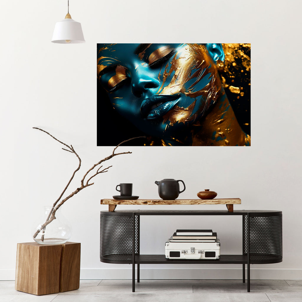 GOLDEN SERENITY Poster Horizontal Autocolante
