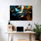 GOLDEN SERENITY Poster Horizontal Autocolante