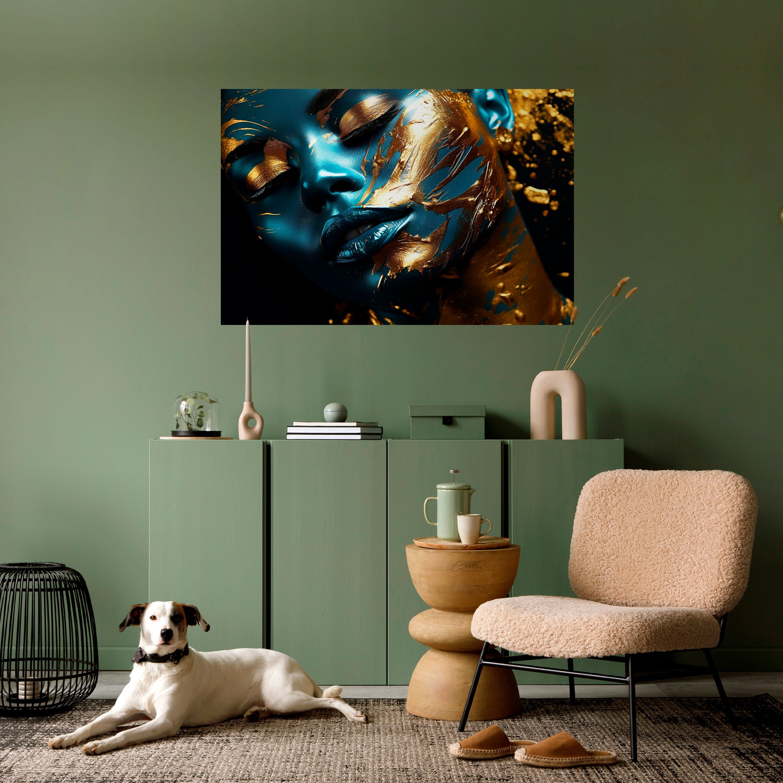GOLDEN SERENITY Poster Horizontal Autocolante