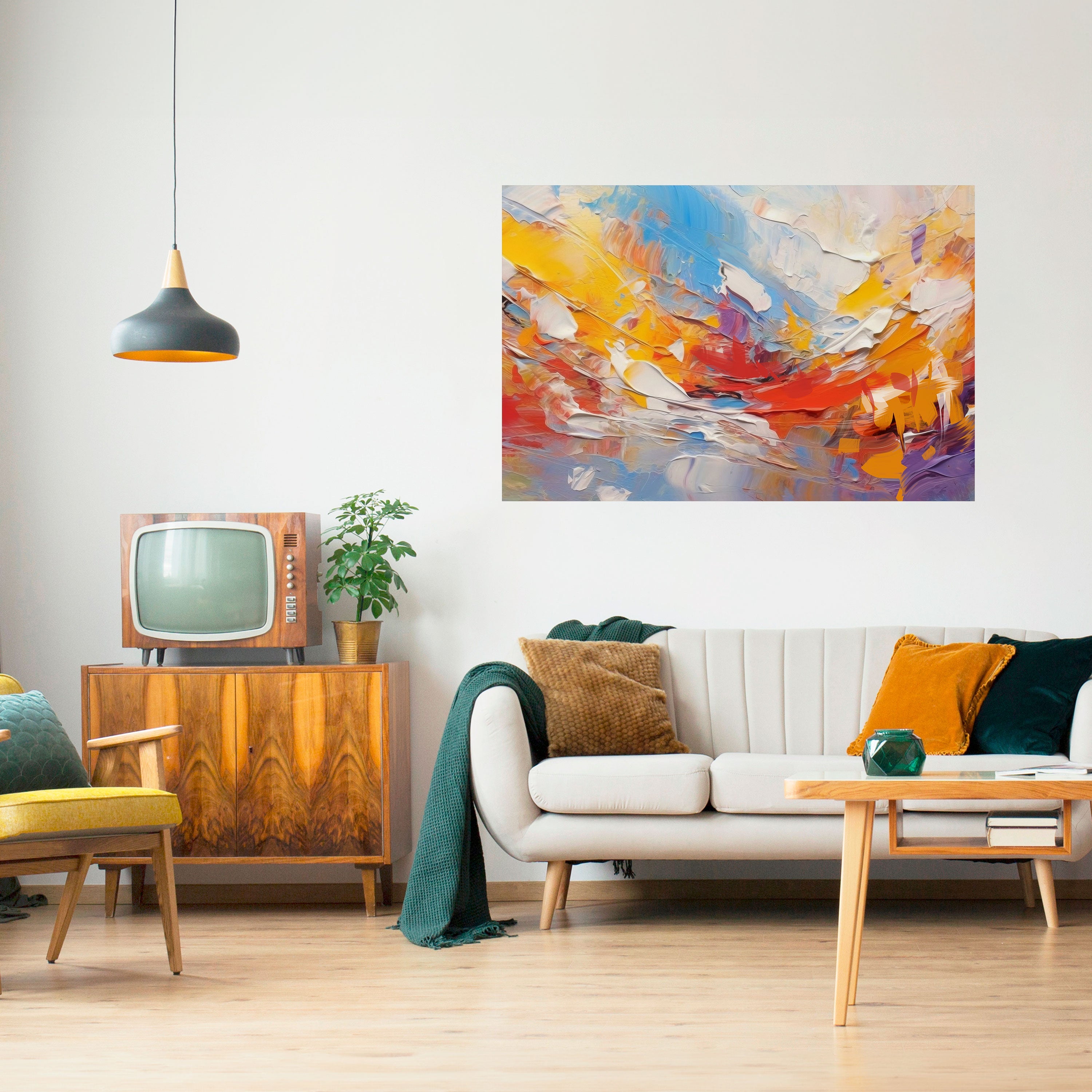 COLORFUL REVERIE Peel and Stick Horizontal Poster