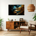 GLOWING ELEGANCE Peel and Stick Horizontal Poster